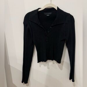 Black Collared Long Sleeve